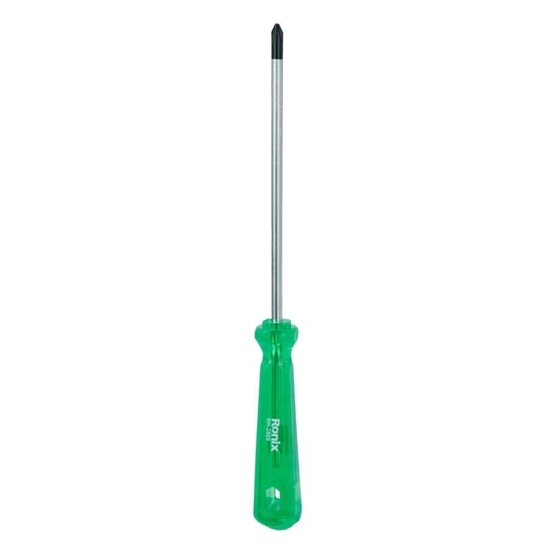 پیچ گوشتی تکی دسته کریستالی تک رنگ 150×6 چهارسو RH-2869 رونیکس