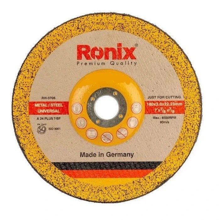 سنگ برش آهن بزرگ 22*3*180 - آلمانی RH-3706 رونیکس