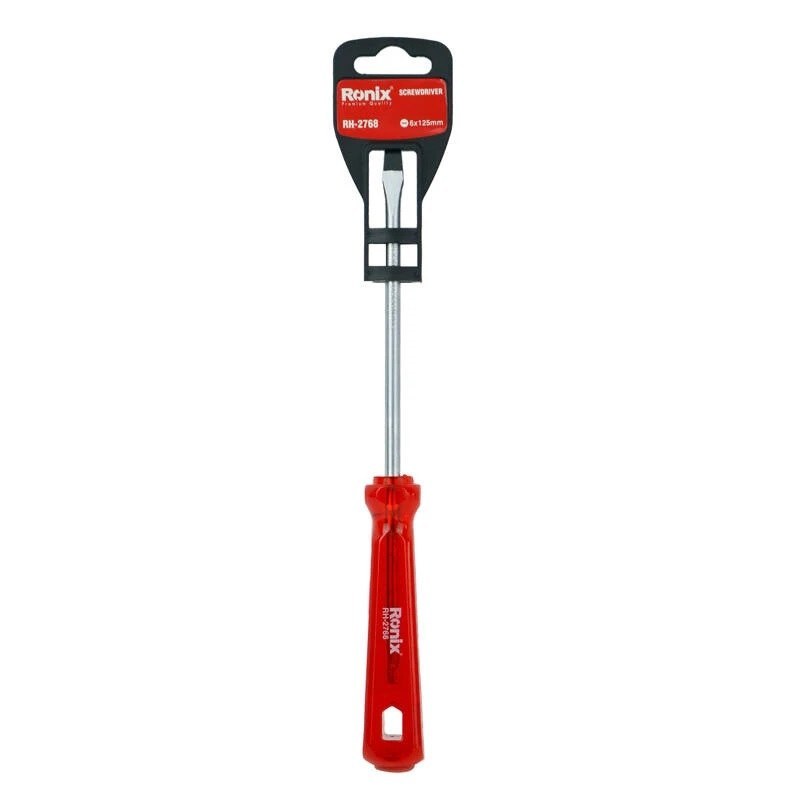 پیچ گوشتی تکی دسته کریستالی تک رنگ 125×6 دوسو RH-2768 رونیکس