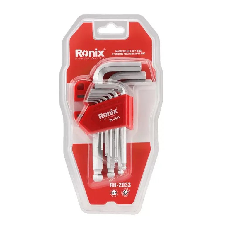 آلن شش گوش 9 عددی کوتاه مگنتی RH-2033 رونیکس