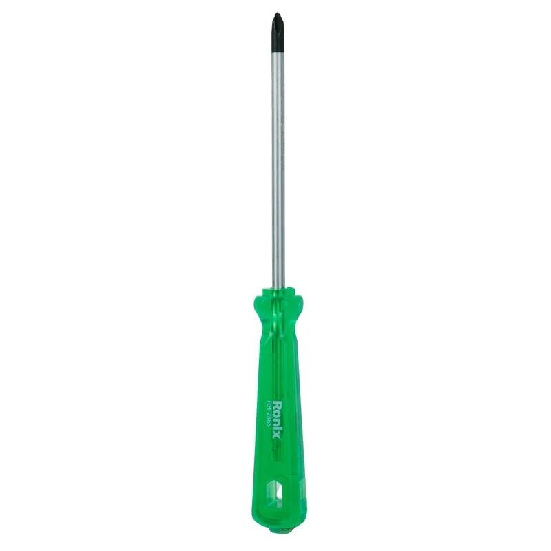 پیچ گوشتی تکی دسته کریستالی تک رنگ 125×6 چهارسو RH-2865 رونیکس