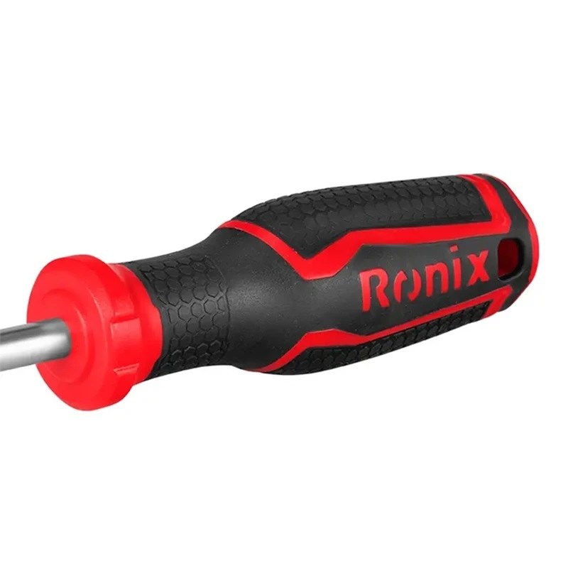 پیچ گوشتی تکی دسته TPR دو رنگ 200*8 دوسو RH-2790 رونیکس