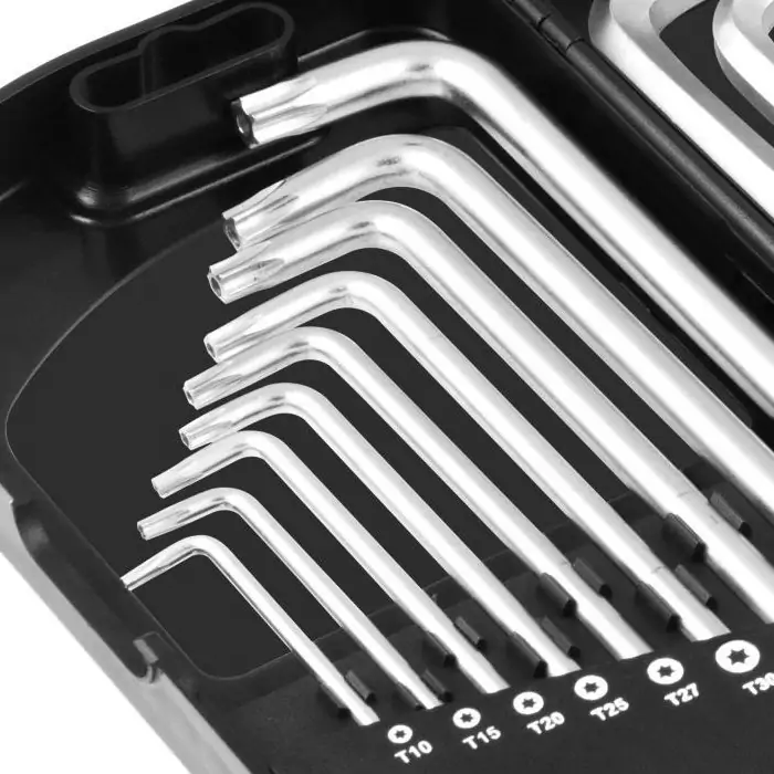 ست آچار آلن 18 عددی ( شش گوش و ستاره ) استاندارد کد 218-ksk کنزاکس