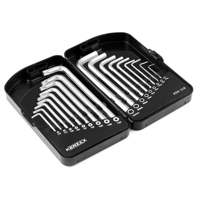 ست آچار آلن 18 عددی ( شش گوش و ستاره ) استاندارد کد 218-ksk کنزاکس