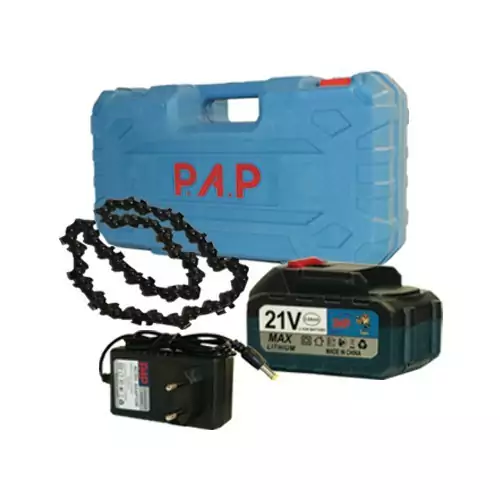 اره زنجیری شارژی 20 سانت 21 ولت لیتیوم 2 باتری CCS2150 PAP