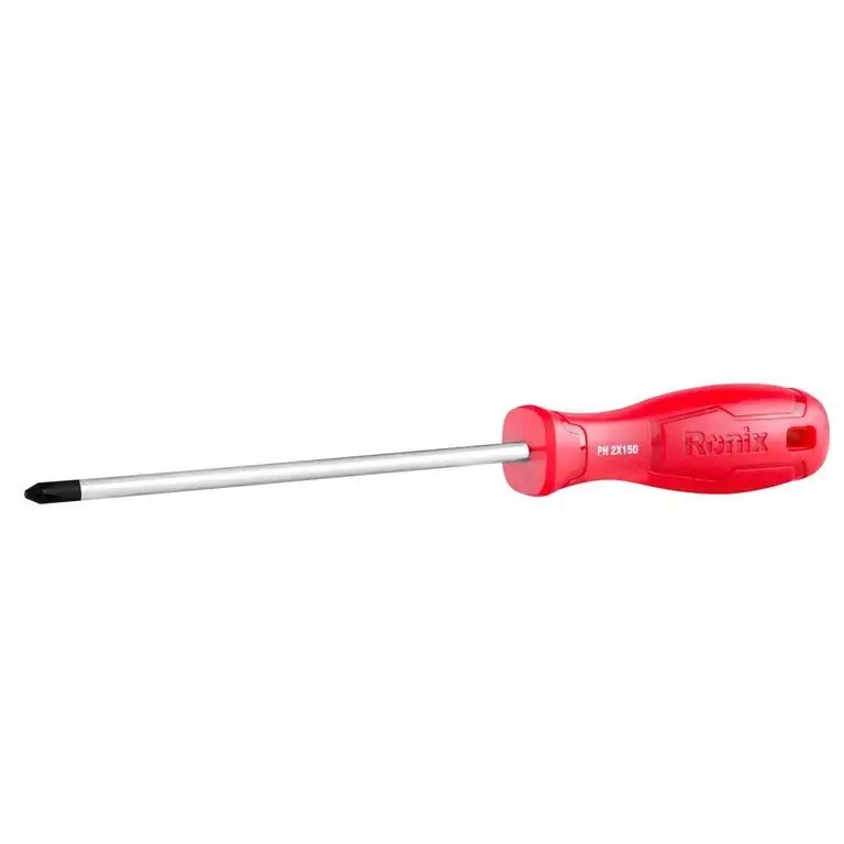 پیچ گوشتی تکی دسته پلاستیکی تک رنگ چهارسو 150*6 RH-2875 رونیکس