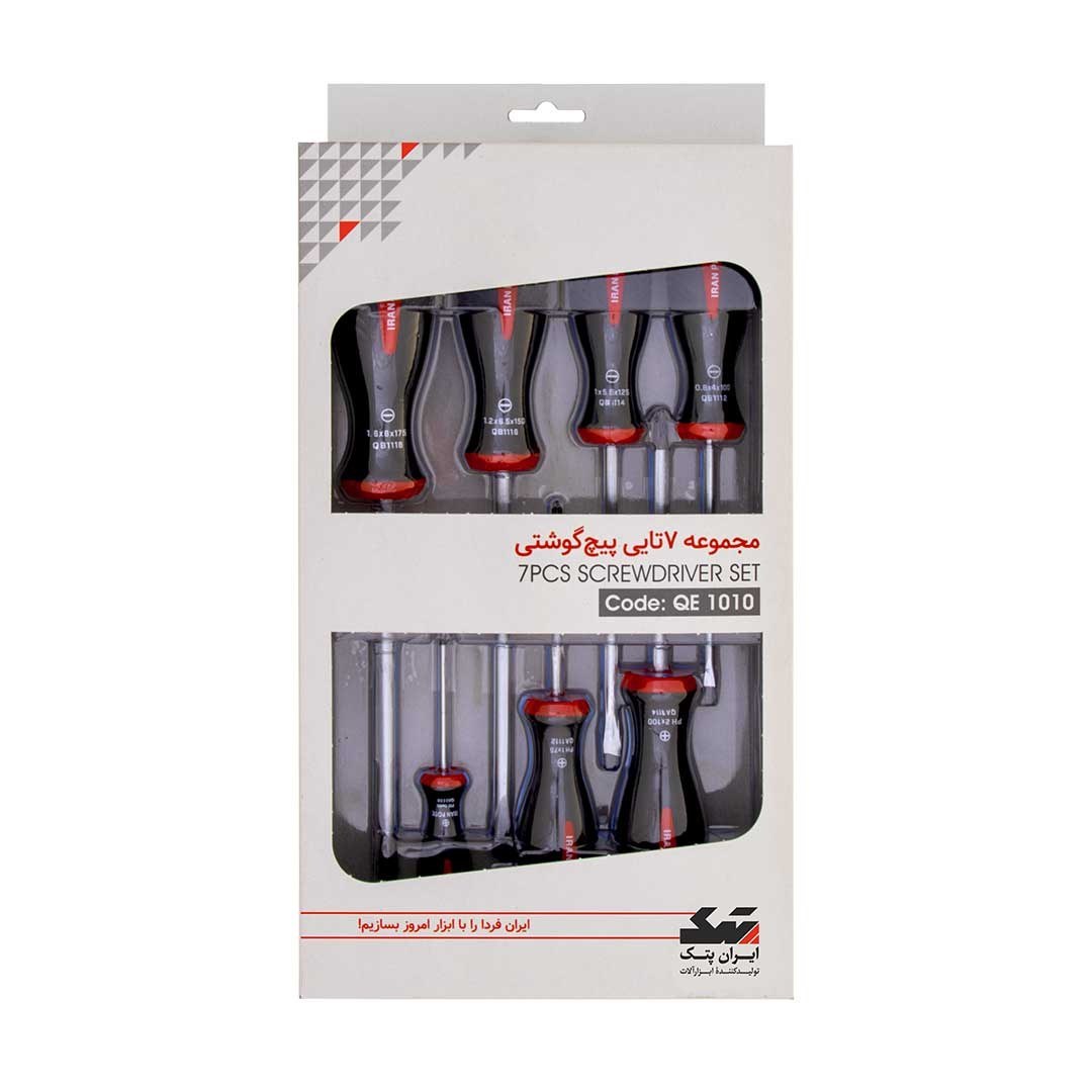 مجموعه 7 عددی پیچ گوشتی کد QE1010 پتک