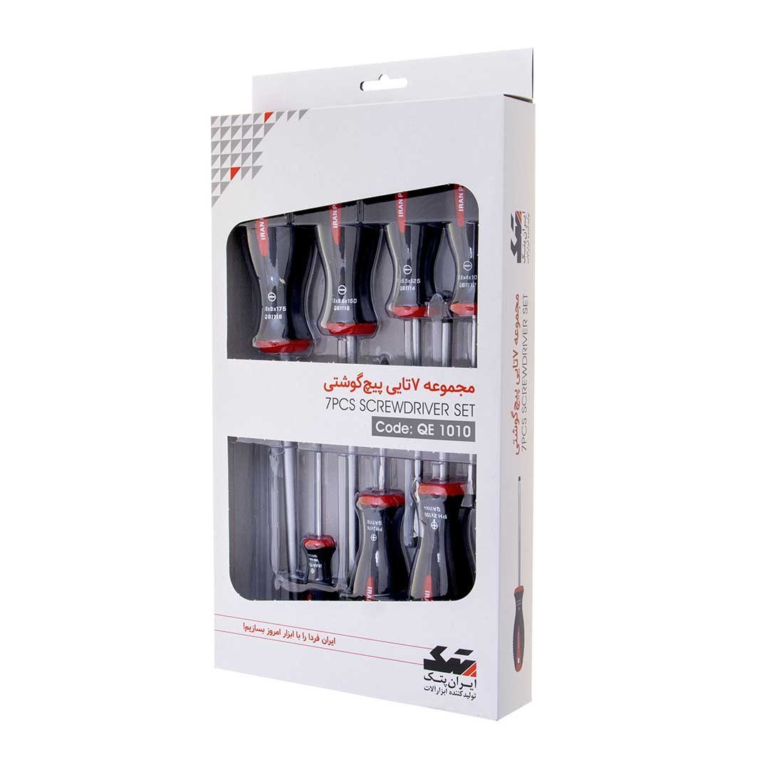 مجموعه 7 عددی پیچ گوشتی کد QE1010 پتک